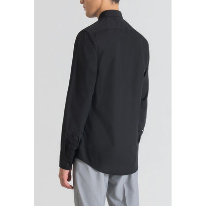 Shirt by Antony Morato for men in cotton black, featuring a nuanced and nuanced for a sophisticated finish.