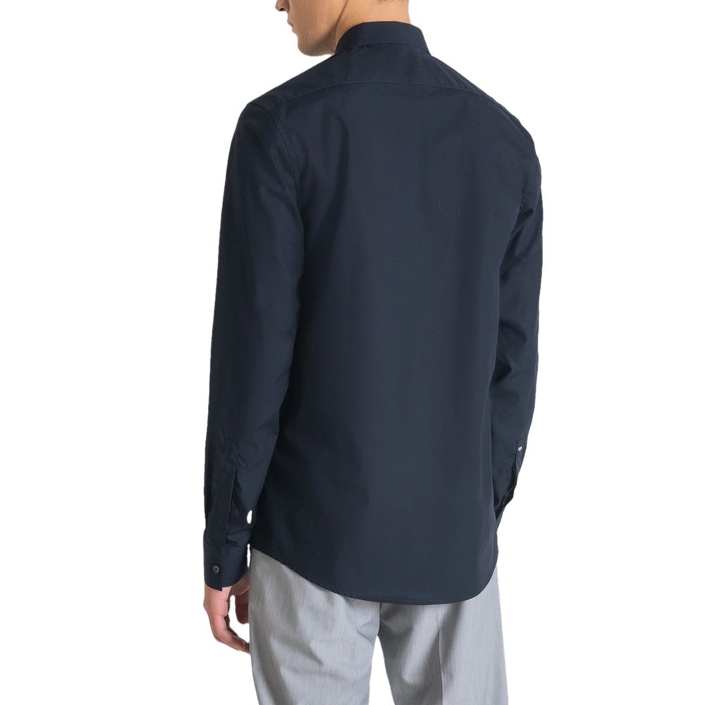 Shirt by Antony Morato for men in cotton blue showcases a sublime silhouette, artfully detailed with a sublime and for a sophisticated, sublime finish.