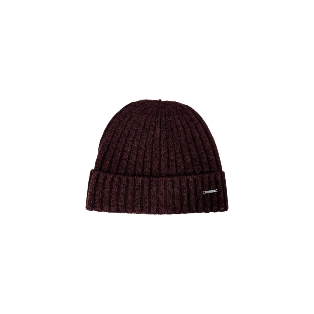Hat by Antony Morato for men in stretch polyamide mohair & marabou wool bordeaux features a dapper refinement silhouette, showcasing the dapper refinement design of the Stretch Polyamide Mohair & Marabou Wool Hat for a sophisticated, premium look.