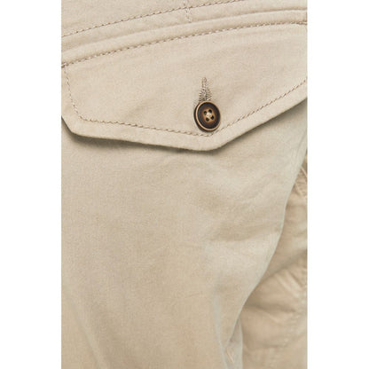 Cargo Pants by Jack Jones for men in cotton beige features an tailored regular-fit with a and long, creating a tailored utilitarian silhouette.