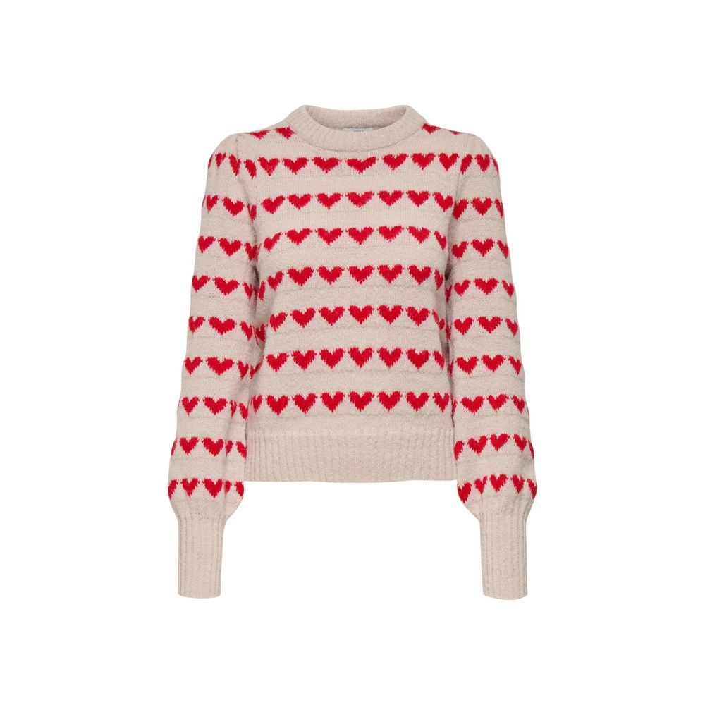 Sweatshirt by Jacqueline De Yong for women in polyester beige presents a smart casual silhouette, featuring a smart casual crew neckline and for a sophisticated look.