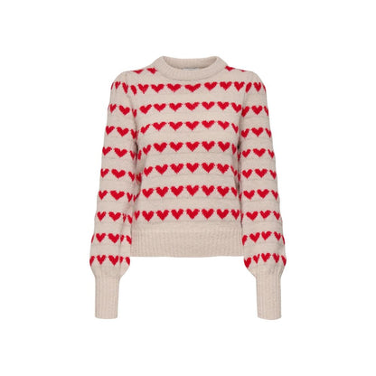 Sweatshirt by Jacqueline De Yong for women in polyester beige presents a smart casual silhouette, featuring a smart casual crew neckline and for a sophisticated look.
