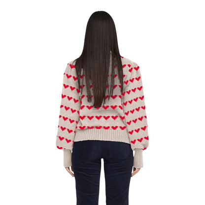 Sweatshirt by Jacqueline De Yong for women in polyester beige showcases a slouchy chic silhouette, artfully detailed with a slouchy chic crew neckline and for a slouchy chic finish.