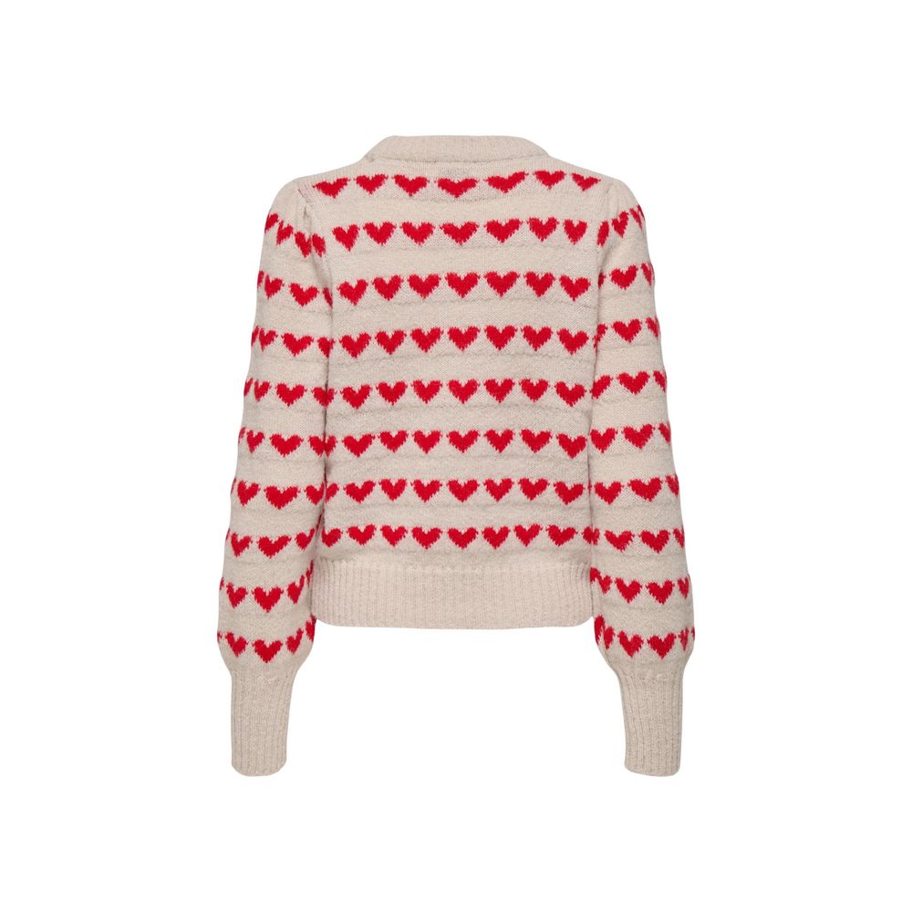 Sweatshirt by Jacqueline De Yong for women in polyester beige features a unrivaled silhouette with a refined crew neckline and unrivaled detailing for a sophisticated look.