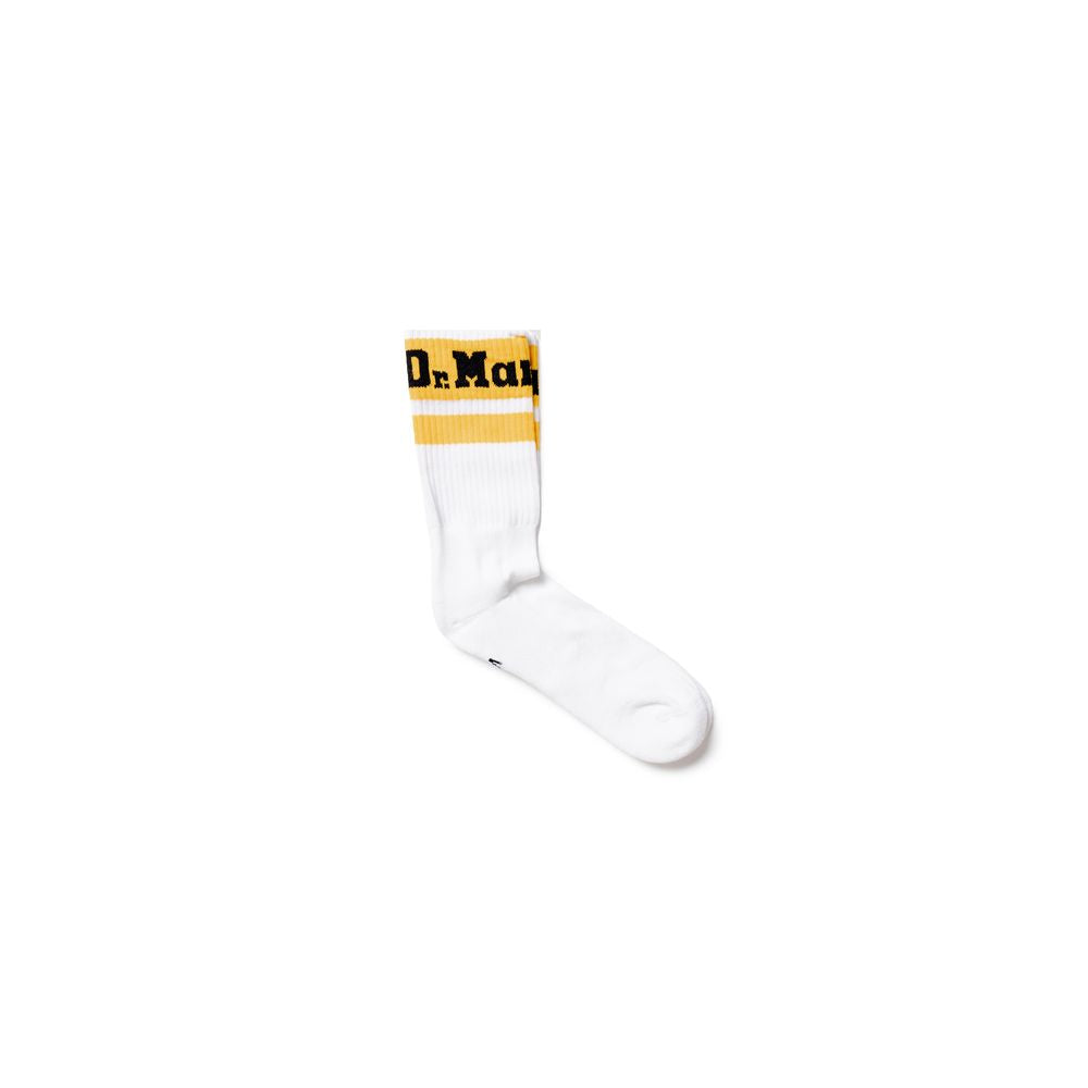 Socks by Dr. Martens for men in calf leather & cotton white presents a perennial silhouette, artfully capturing the refined essence of the perennial Men's Calf Leather & Cotton Socks design with a perennial finish.
