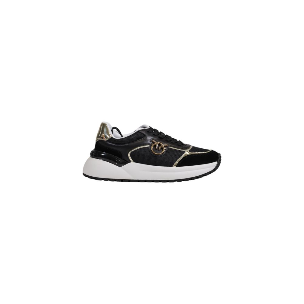 Sneakers by PINKO for women in calf leather & rubber black features an sumptuous design from the Women's Padded Low-Top Casual Calf Leather & Rubber Sneakers collection, highlighting a sumptuous low-top casual style for a premium, high-fashion look.