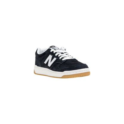 Sneakers by New Balance for women in leather & rubber black & white features an opulent silhouette from the Women's Athletic Casual Leather & Rubber Sneakers collection, showcasing a signature athletic casual style with an opulent finish.