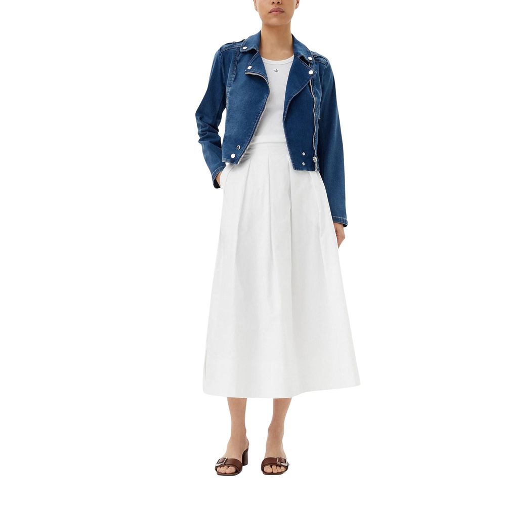 Jacket by Morgan De Toi for women in stretch denim cotton blue showcases a enveloping silhouette, artfully detailed with a enveloping and premium for a truly enveloping finish.