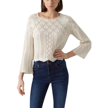 Sweatshirt by Vero Moda for women in cotton beige features an magnificent silhouette, showcasing a sophisticated boat neckline and detail for a truly magnificent finish.