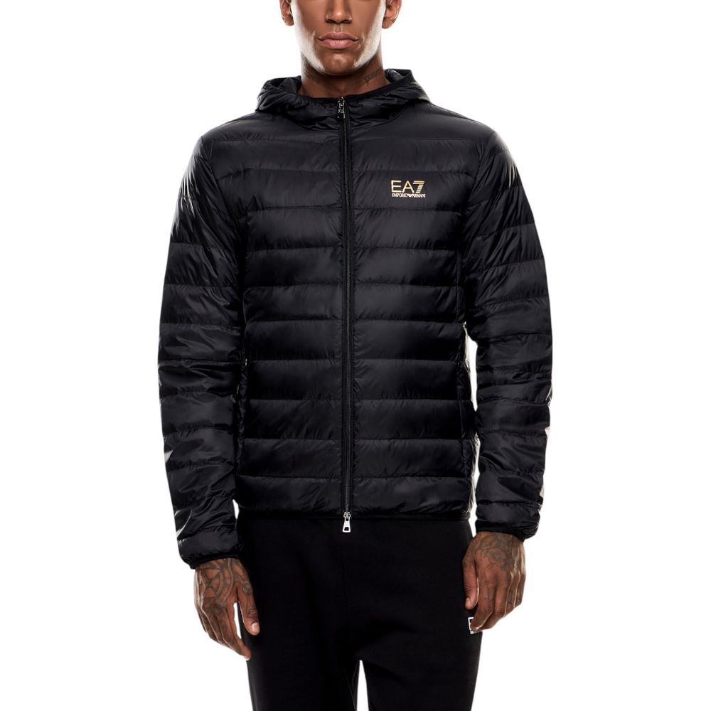 Hooded Trench Coat by EA7 Emporio Armani for men in polyamide showcases a contemporary silhouette, detailed with a contemporary hooded neckline and distinctive lightweight, hooded & insulated for a truly contemporary finish.
