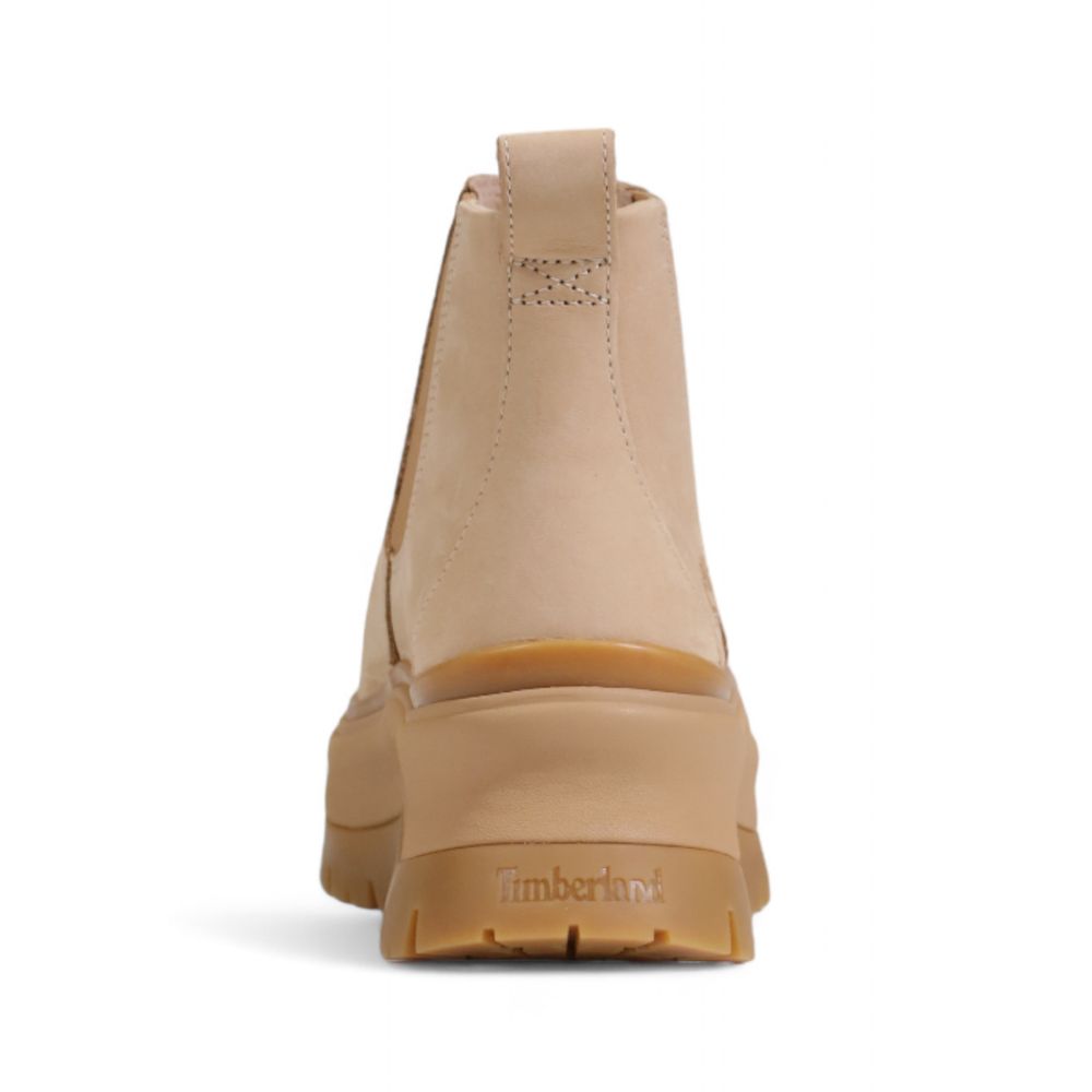 Ankle Chelsea Boots by Timberland for women in suede leather beige showcases a ergonomic silhouette from the Women's Suede Leather Ankle Chelsea Boots collection, featuring a ergonomic and a ergonomic .