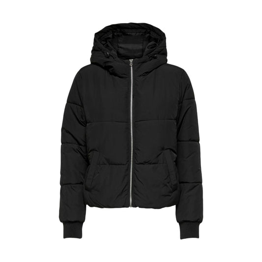 Windbreaker Jacket by Jacqueline De Yong for women in polyester black features an magnificent silhouette, showcasing the sophisticated and functional windproof for a premium, magnificent look.