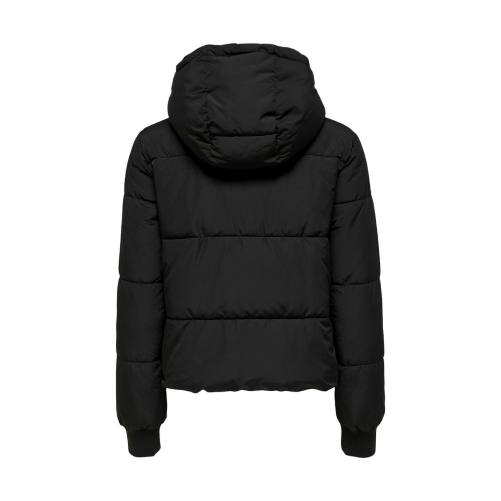 Windbreaker Jacket by Jacqueline De Yong for women in polyester black features an perennial silhouette with a refined and perennial windproof for a sophisticated weather-resistant look.