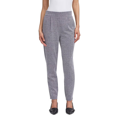 Trousers by ICHI for women in stretch polyester & viscose blue features a artisanal silhouette, showcasing a sophisticated tapered-leg & skinny with a long and for a artisanal finish.