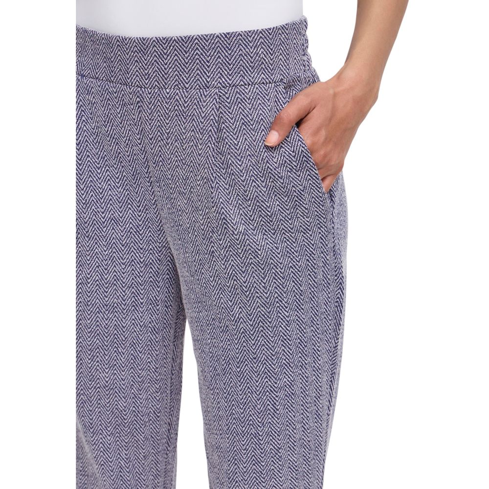 Trousers by ICHI for women in stretch polyester & viscose blue presents a smart silhouette, meticulously detailed with a smart tapered-leg & skinny, a smart long, and a smart .