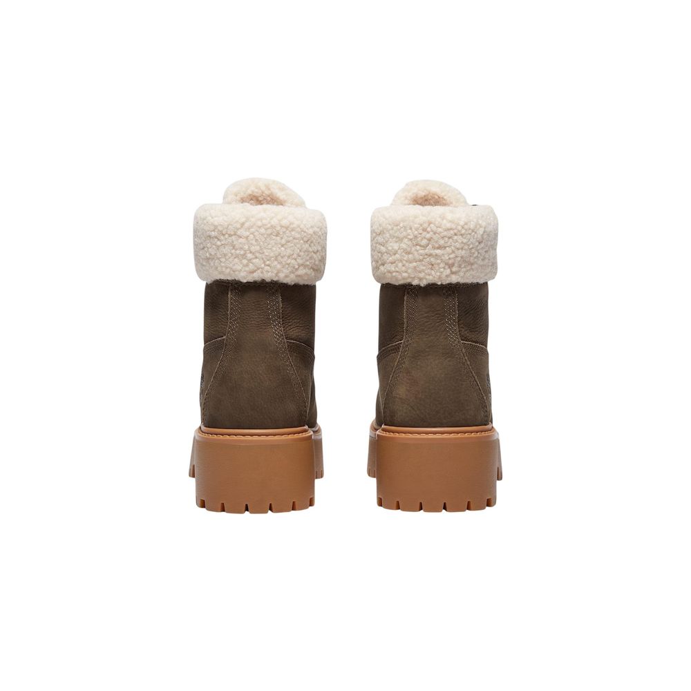 Lace-Up Boots by Timberland for women in leather & fur brown features an performance-driven Women's Waterproof Leather & Fur Lace-Up Boots silhouette, defined by a sophisticated and a performance-driven .