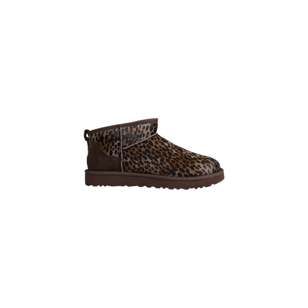 Ankle Boots by UGG for women in suede leather & rubber animal & brown features an dynamic silhouette, showcasing the dynamic Women's Suede Leather & Rubber Ankle Boots design with its distinctive and elegant .