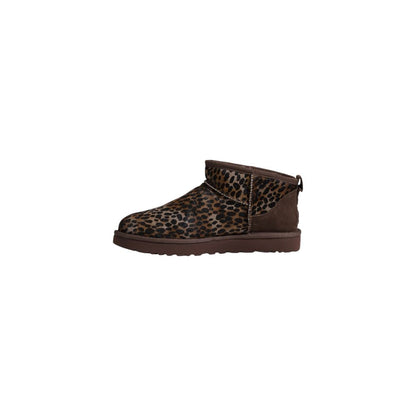 Ankle Boots by UGG for women in suede leather & rubber animal & brown features an dynamic silhouette, showcasing the dynamic Women's Suede Leather & Rubber Ankle Boots design with its distinctive and elegant .
