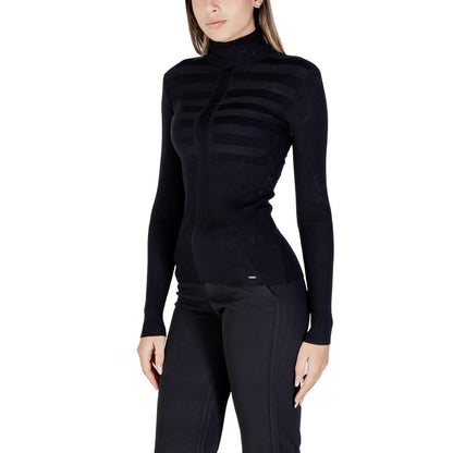 This Sweater by Morgan De Toi for women in viscose & polyamide black presents a understated silhouette, featuring a sophisticated and for a understated finish.