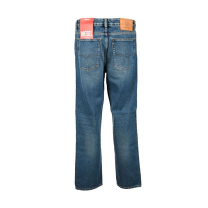 Jeans by Diesel for men in denim cotton blue features a polished silhouette with a polished skinny & slim, reaching a polished long and finished with a polished .