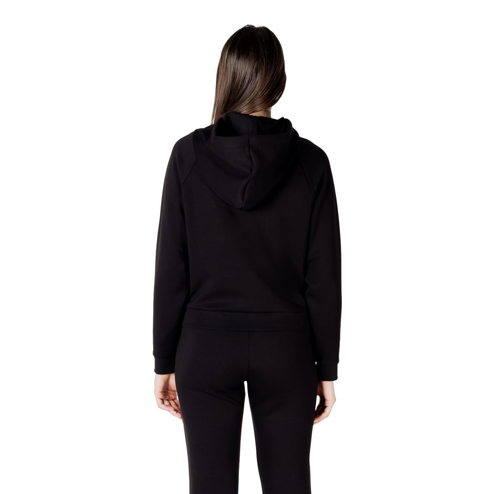 Armani Exchange Women's Stretch Polyester & Viscose Hoodie - Black
