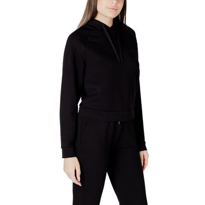 Armani Exchange Women's Stretch Polyester & Viscose Hoodie - Black