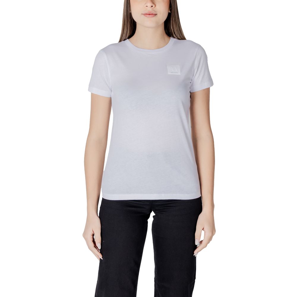 Armani Exchange Women's Crew-Neck Cotton T-Shirt - White