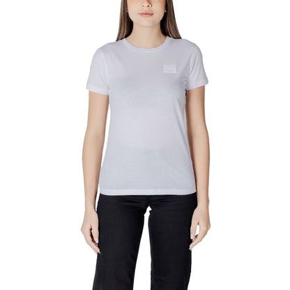 Armani Exchange Women's Crew-Neck Cotton T-Shirt - White