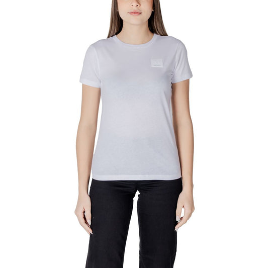 Armani Exchange Women's Crew-Neck Cotton T-Shirt - White