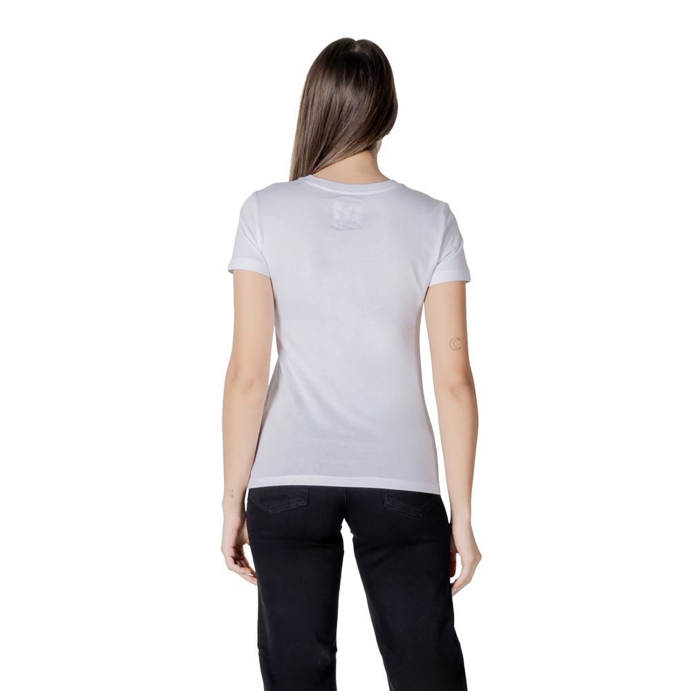 Armani Exchange Women's Crew-Neck Cotton T-Shirt - White