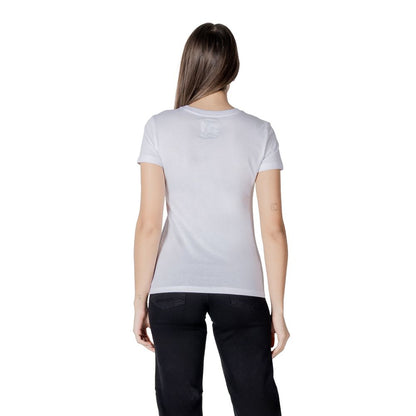 Armani Exchange Women's Crew-Neck Cotton T-Shirt - White