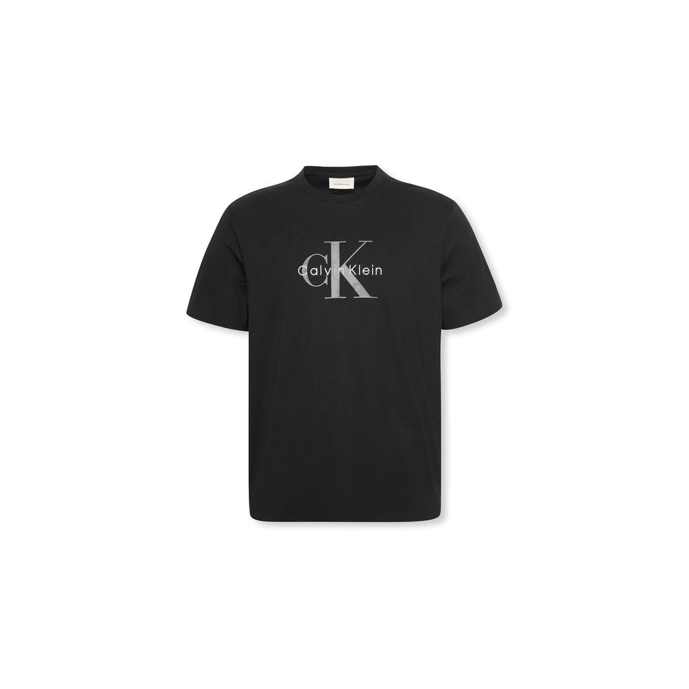 T-Shirt by Calvin Klein Jeans for men in cotton black showcases a unassuming silhouette, artfully detailed with a refined and unassuming for a sophisticated, contemporary look.