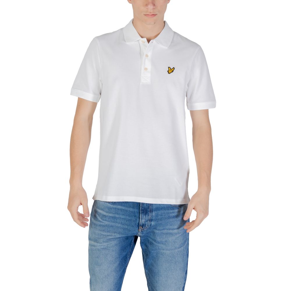 Polo Shirt by Lyle & Scott for men in stretch cotton white presents a sleek silhouette, featuring a refined and for a sleek finish.