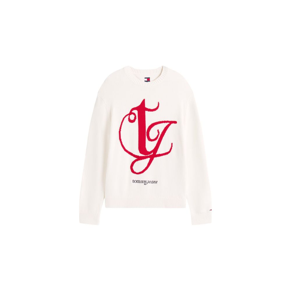 Sweatshirt by Tommy Hilfiger Jeans for men in cotton cream features an exquisite silhouette, showcasing and details for a exquisite look.