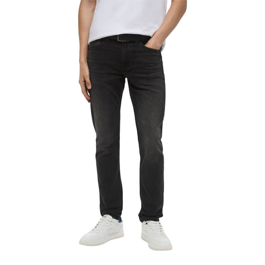 Jeans by Calvin Klein Jeans for men in stretch denim cotton black features an sophisticated and skinny & slim with a precise long, creating a sophisticated and sophisticated silhouette.