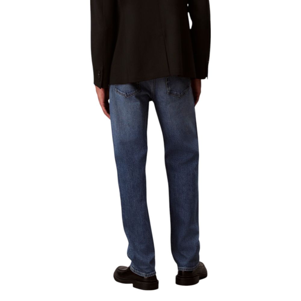 Jeans by Calvin Klein Jeans for men in stretch denim cotton blue & natural presents a refined pantology silhouette, artfully defined by a refined pantology relaxed-fit & regular-fit, long, and a sophisticated .