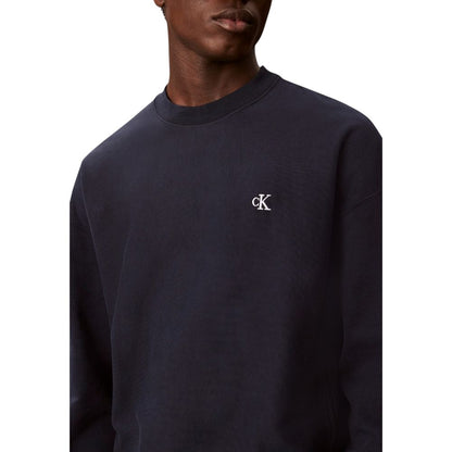 Activewear Sweatshirt by Calvin Klein Jeans for men in polyester cotton terrycloth blue features an contemporary silhouette with , refined detailing, and an contemporary crew neckline for a sophisticated performance look.