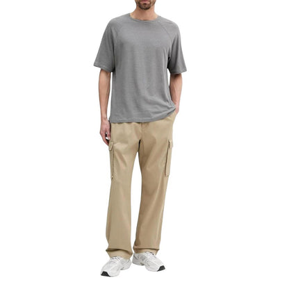 Calvin Klein Jeans Men's Straight-Leg Regular-Fit Stretch Cotton Cargo Pants - Beige
