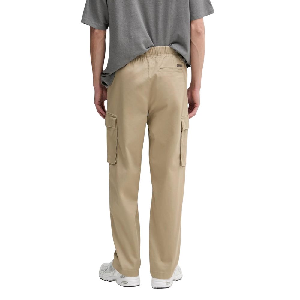Calvin Klein Jeans Men's Straight-Leg Regular-Fit Stretch Cotton Cargo Pants - Beige