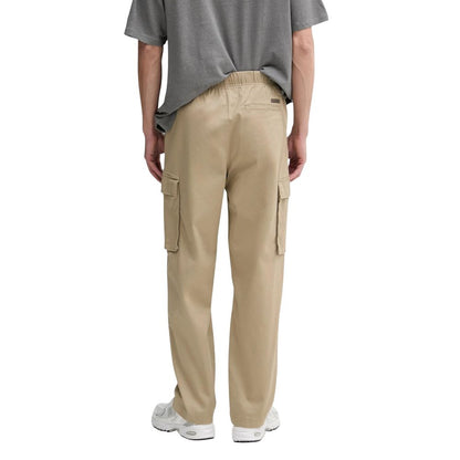 Calvin Klein Jeans Men's Straight-Leg Regular-Fit Stretch Cotton Cargo Pants - Beige
