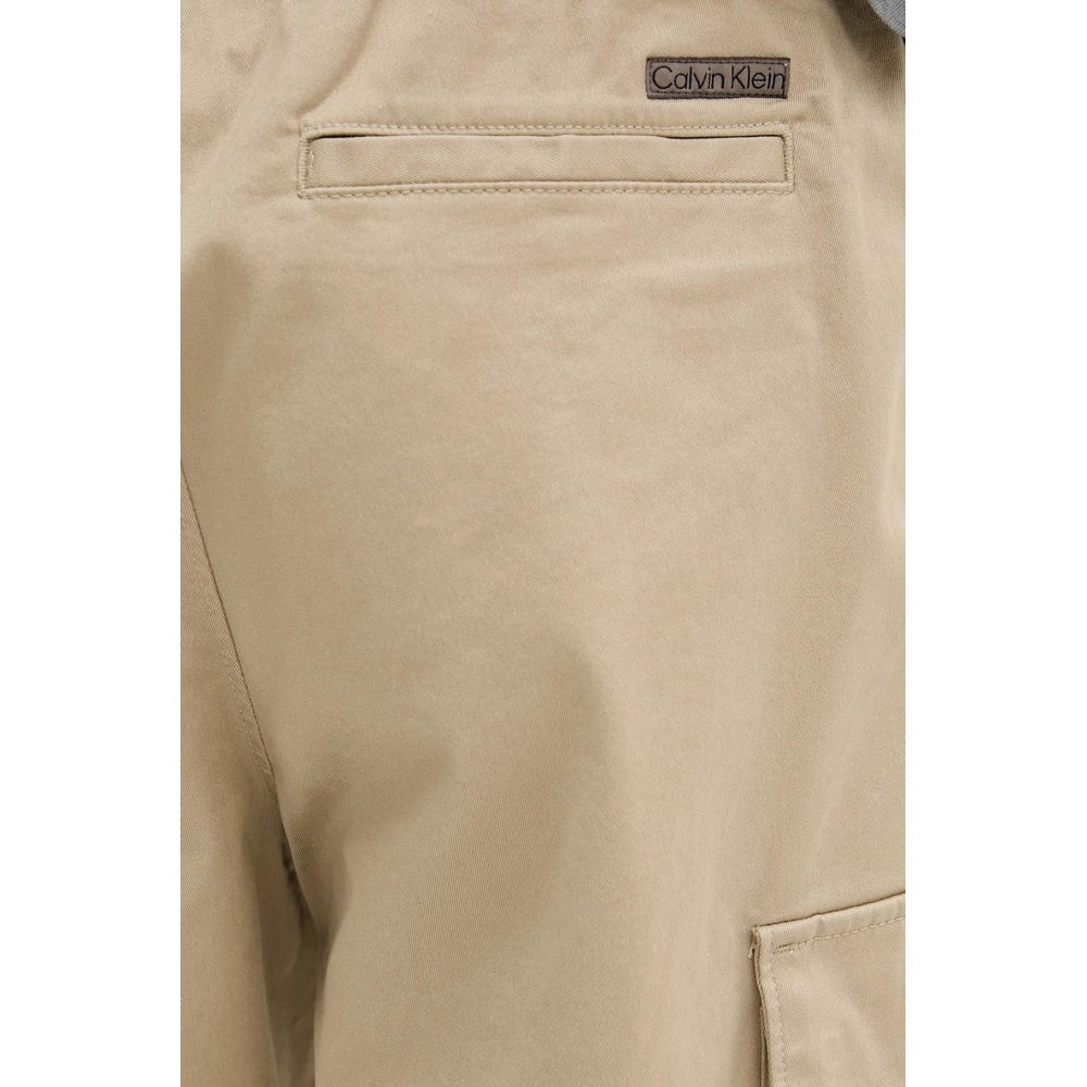 Calvin Klein Jeans Men's Straight-Leg Regular-Fit Stretch Cotton Cargo Pants - Beige