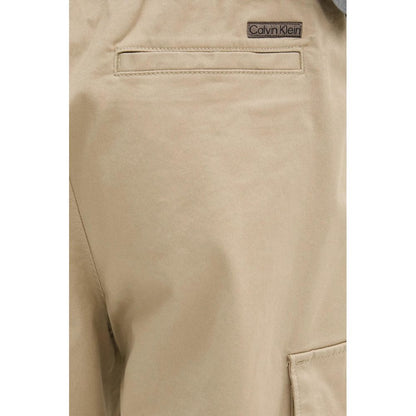 Calvin Klein Jeans Men's Straight-Leg Regular-Fit Stretch Cotton Cargo Pants - Beige