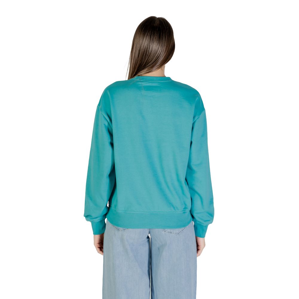 Activewear Sweatshirt by Calvin Klein Jeans for women in stretch cotton blue features an contemporary silhouette with , refined detailing, and an contemporary crew neckline for a sophisticated performance look.