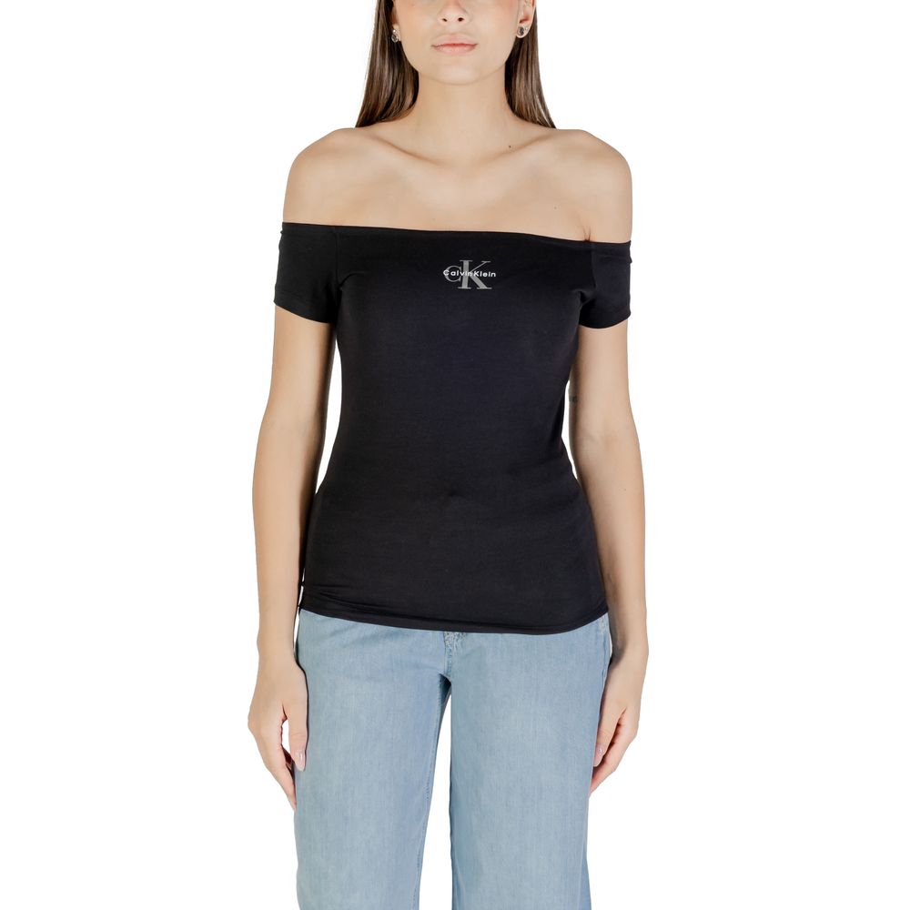 Calvin Klein Jeans Women's Stretch Cotton T-Shirt - Black