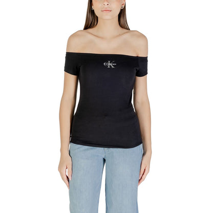 Calvin Klein Jeans Women's Stretch Cotton T-Shirt - Black