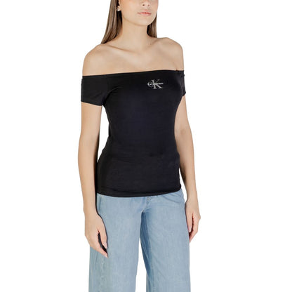 Calvin Klein Jeans Women's Stretch Cotton T-Shirt - Black