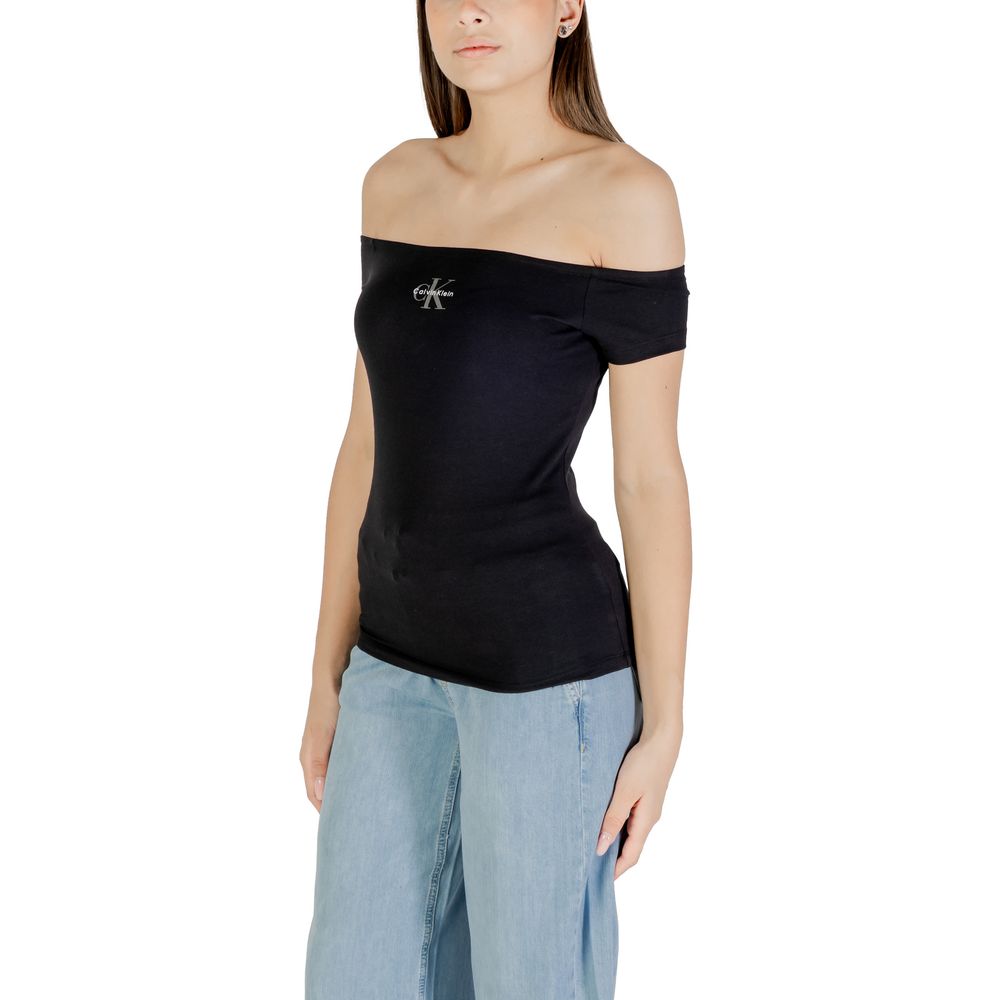 Calvin Klein Jeans Women's Stretch Cotton T-Shirt - Black