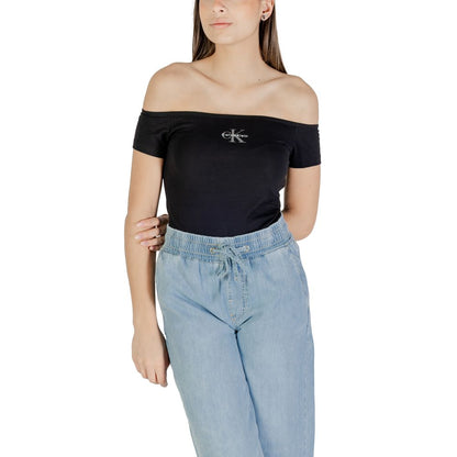 Calvin Klein Jeans Women's Stretch Cotton T-Shirt - Black