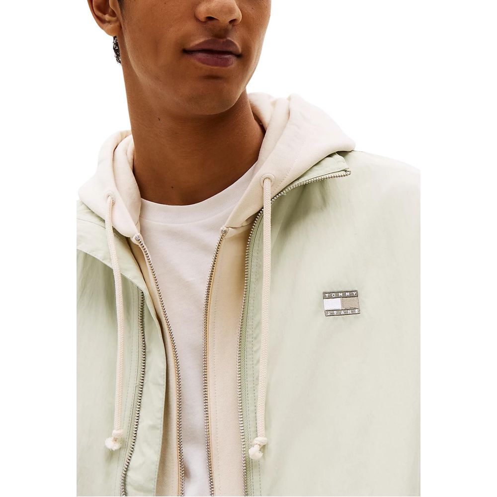 Bomber Jacket by Tommy Hilfiger Jeans for men in polyamide features an contemporary silhouette, showcasing a sophisticated high-collar neckline and contemporary for a truly refined look.