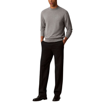 Sweatshirt by Calvin Klein Jeans for men in cotton gray presents a smart casual silhouette, featuring a smart casual crew neckline and for a sophisticated look.